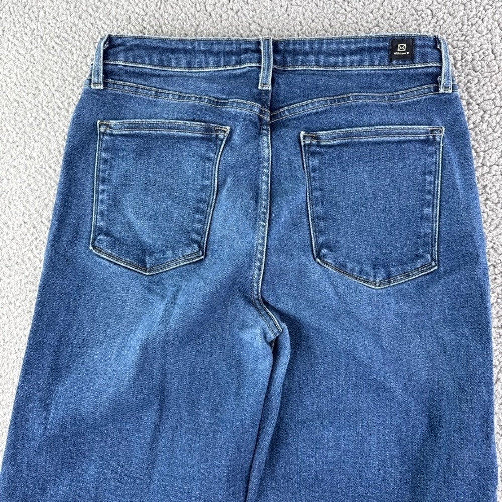 LTJ Denim Jeans Womens Size 31 Blue Paola Wide Leg High Rise Frayed Hem - Picture 12 of 12